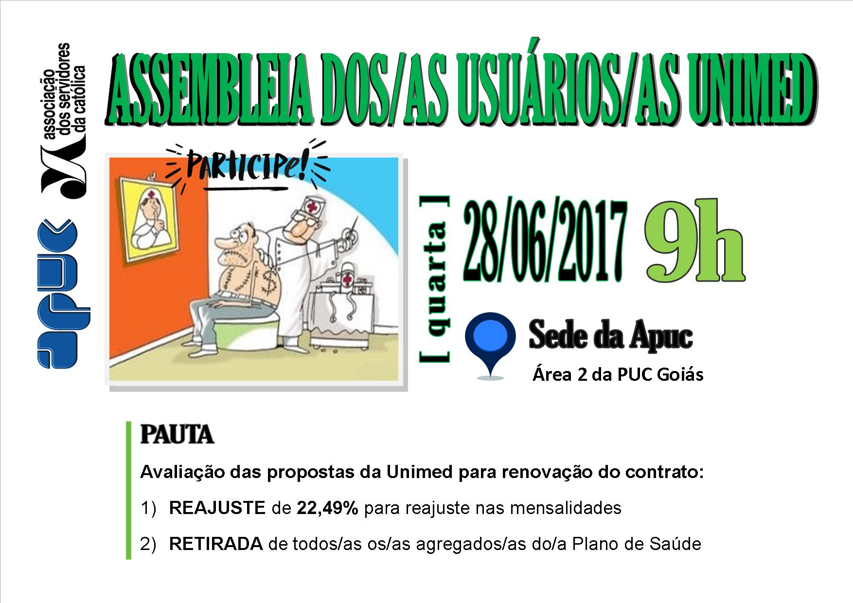 22.06.2017 Cartaz Assembleia Unimed