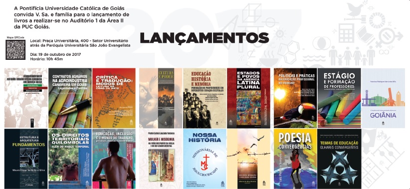 10.10.2017 lançamento de livros editora puc goias