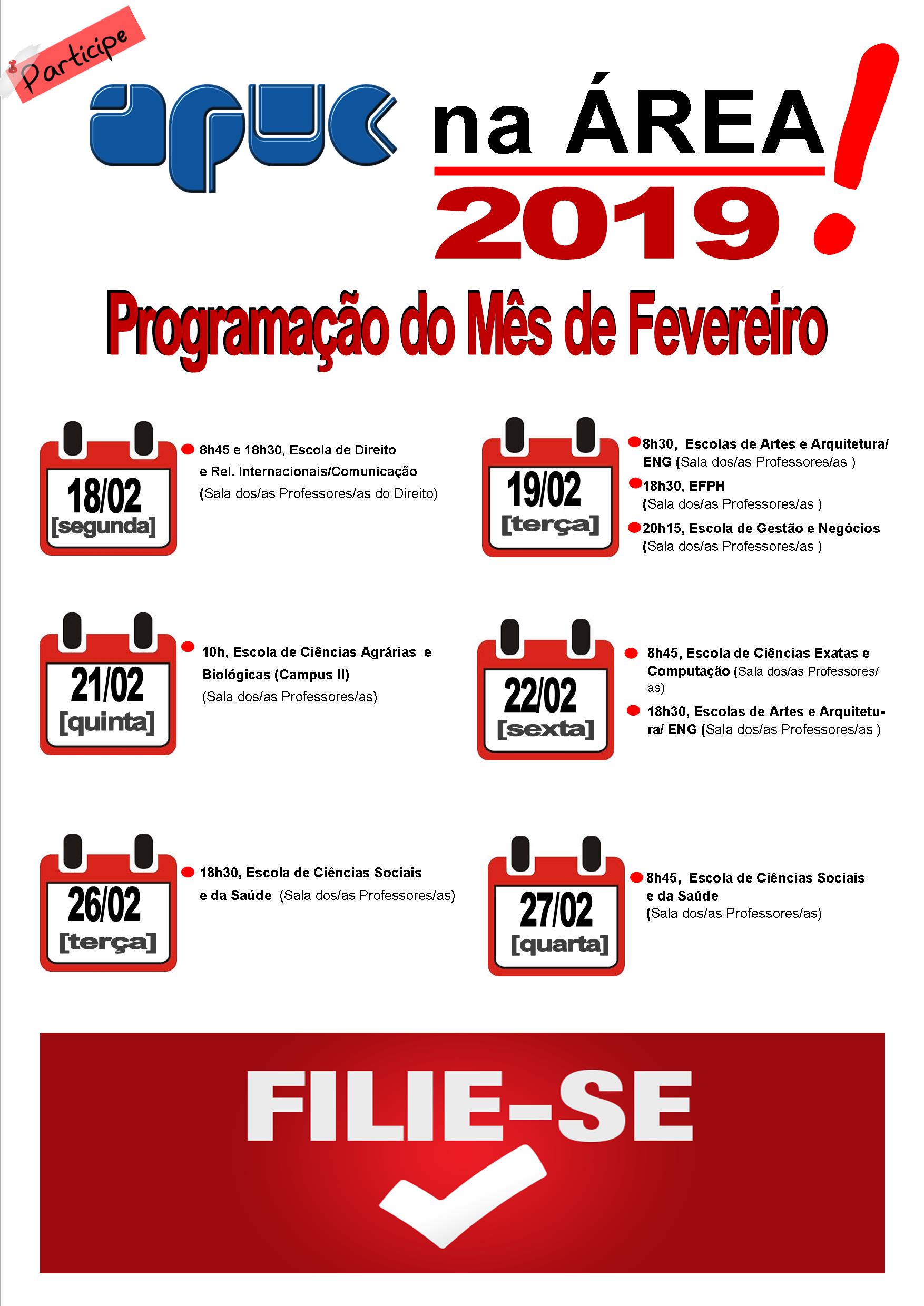 18.02.2018 Apuc na Área 2019 Programação Completa