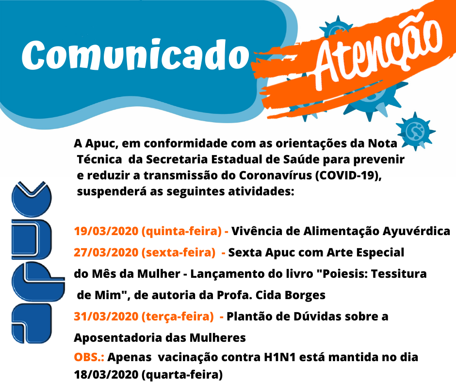 16.03.2020 Comunicado Supensão Atividades Apuc
