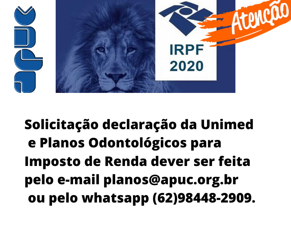 17.03.2020 Solicitação IR pelo e mail ou pelo whatsapp
