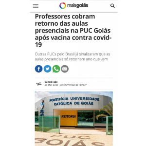 06.11.2020 Ilusta Deu no Mais Goias Professores retorno presencial apos vacina covid