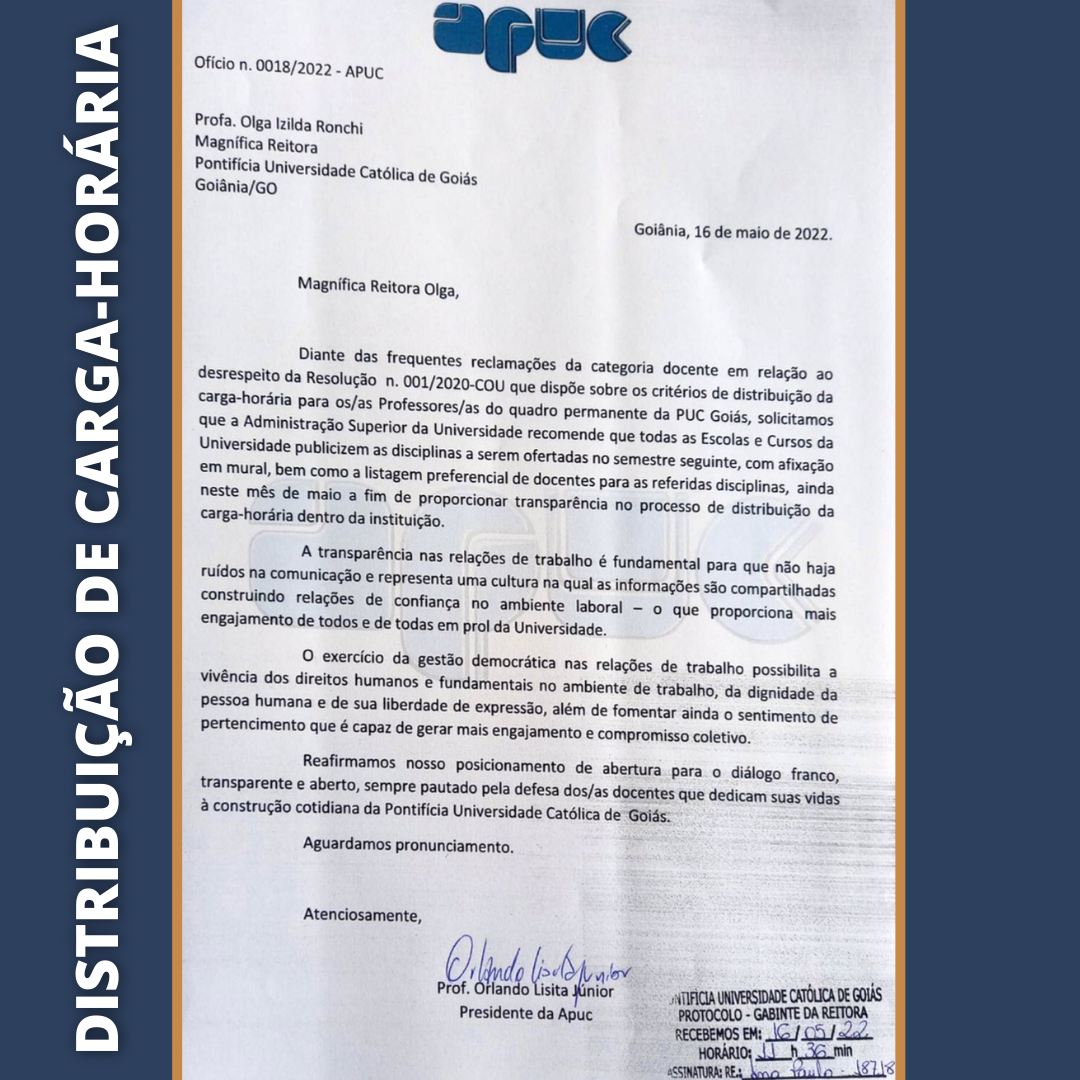 18.05.2022 POST DISTRIBUIÇÃO DE CARGA HORÁRIA