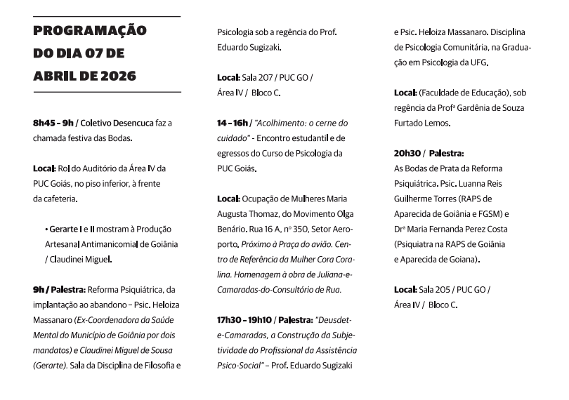 06.04.2026 Programacao 7 de abril